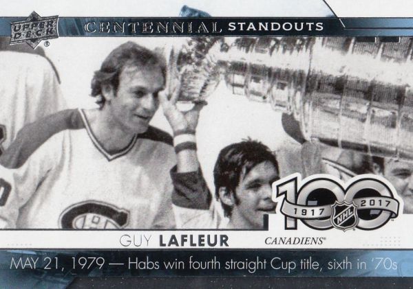 insert karta GUY LAFLEUR 17-18 UD Ser. 1 Centennial Standouts číslo CS-79